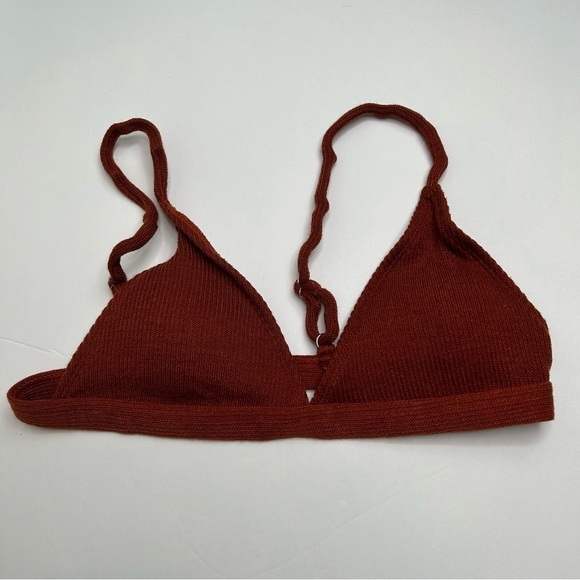 Crochet brown swim bikini top size medium‎ - Picture 1 of 4